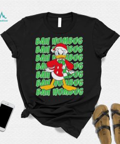 Disney Donald Duck Bah Humbug Christmas Text Stack Shirt