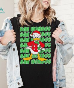 Disney Donald Duck Bah Humbug Christmas Text Stack Shirt