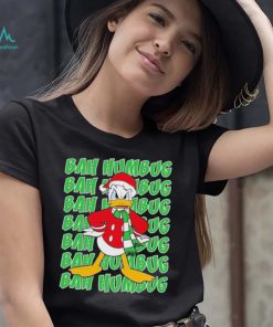 Disney Donald Duck Bah Humbug Christmas Text Stack Shirt