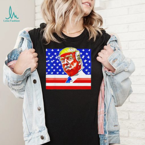 Donald Trump is our hero American flag 2022 art shirt