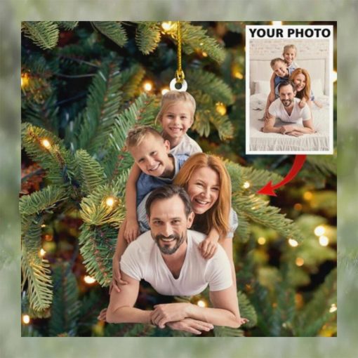 Family Cute Custom Photo Ornament