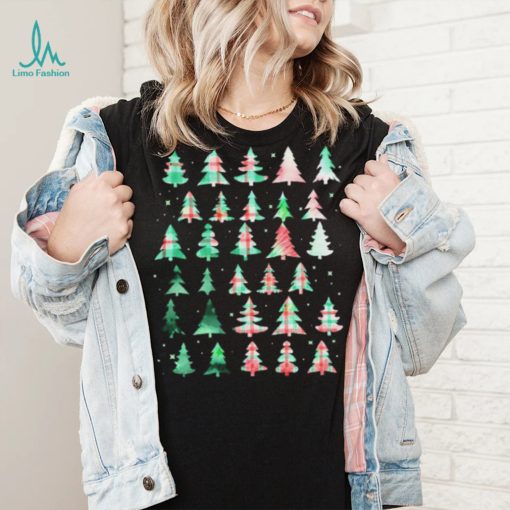 Festive Christmas Trees Patterns Mash Up Shirt