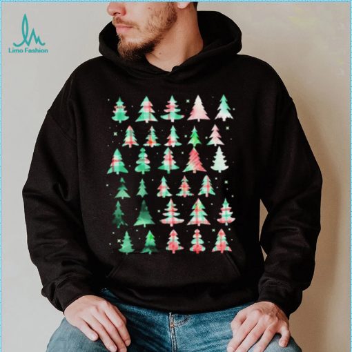 Festive Christmas Trees Patterns Mash Up Shirt