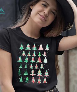 Festive Christmas Trees Patterns Mash Up Shirt