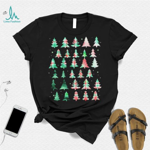 Festive Christmas Trees Patterns Mash Up Shirt