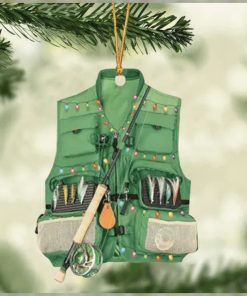 Fishing Vest With Christmas Light Ornament For Fishing Lovers 10