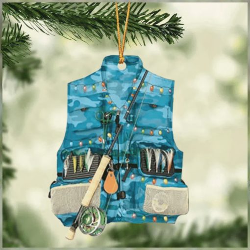 Fishing Vest With Christmas Light Ornament For Fishing Lovers 2