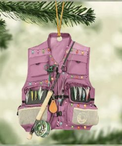 Fishing Vest With Christmas Light Ornament For Fishing Lovers 3