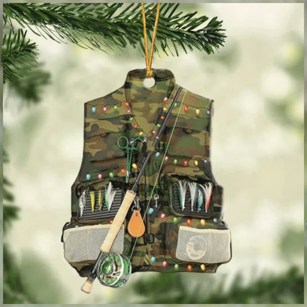 Fishing Vest With Christmas Light Ornament For Fishing Lovers 8