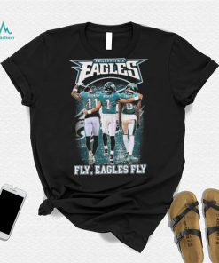 Fly Eagles Fly Aj Brown Jalen Hurts And Devonta Smith Signatures Shirt