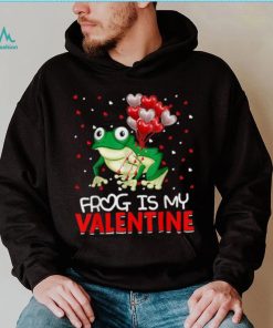 Frog Is My Valentine Hearts Love Frog Valentines Day Shirt