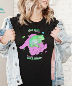 Frog on hand eat bug take drug shirt