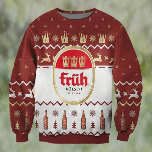 Fruh Kolsch 1904 Beer Ugly Christmas Sweater, Faux Wool Sweater, Gifts For Beer Lovers, International Beer Day, Best Christmas Gifts For 2022 – Prinvity