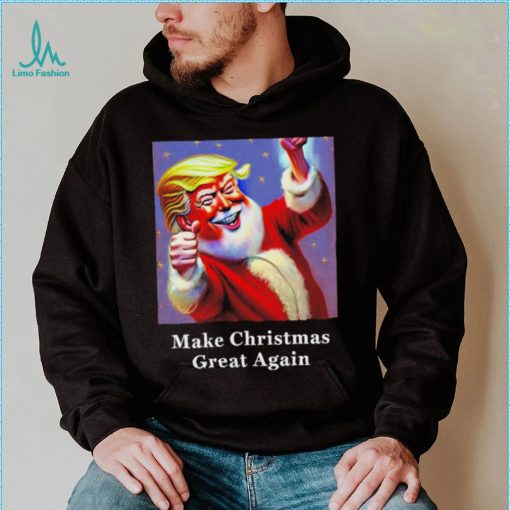 Funny Donald Trump Claus Christmas art shirt