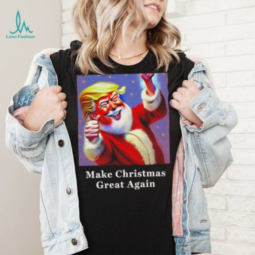 Funny Donald Trump Claus Christmas art shirt