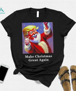 Funny Donald Trump Claus Christmas art shirt