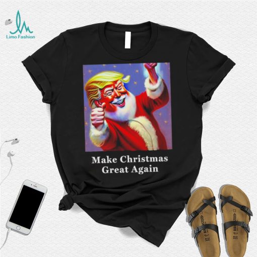 Funny Donald Trump Claus Christmas art shirt