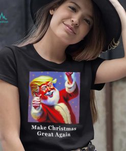 Funny Donald Trump Claus Christmas art shirt