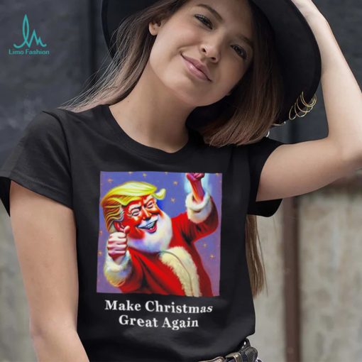 Funny Donald Trump Claus Christmas art shirt