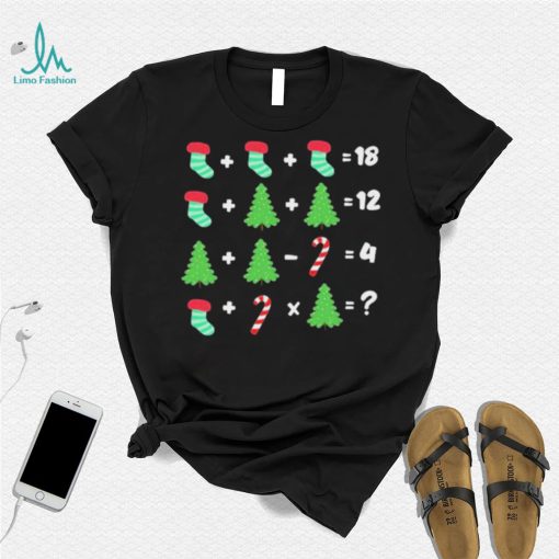 Funny Ho Ho Ho HO3 Math Teacher Santa Hat Christmas Pajamas Shirt