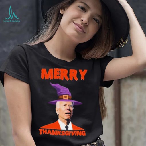 Funny Joe Biden Merry Thanksgiving Confused Shirt