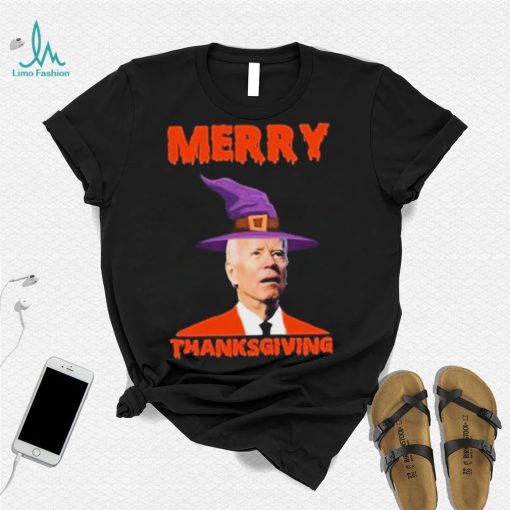 Funny Joe Biden Merry Thanksgiving Confused Shirt