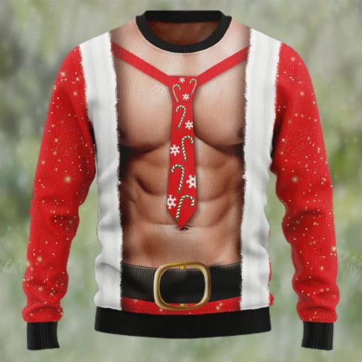 Funny Six Pack Muscle Ugly Christmas Sweater Sweatshirt