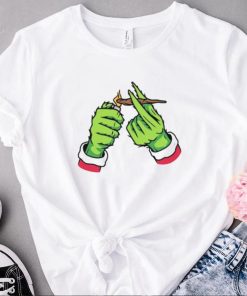 Funny Smoking Grinch Gifts For Christmas T Shirt