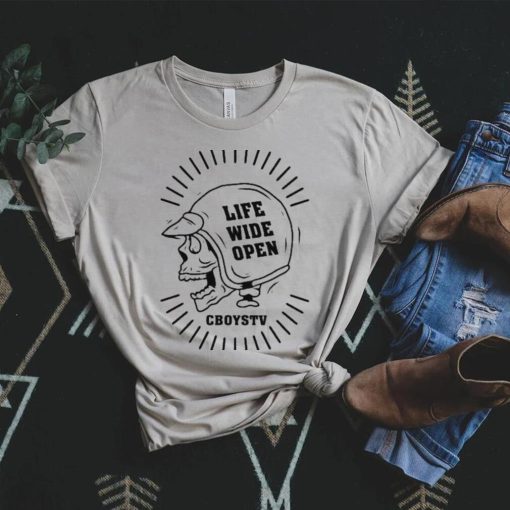 Funny skull life wide open cboystv shirt