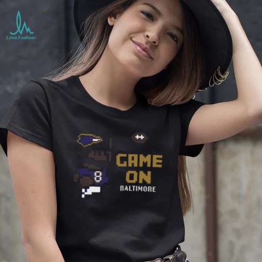 Game On Baltimore Raven Lamar Jackson Pixel Shirt