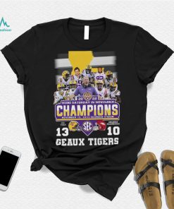 Geaux Tigers 2022 Second Saturday In November Champions LSU Tigers 13 10 Arkansas Razorbacks Shirt