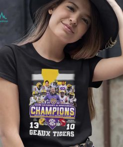 Geaux Tigers 2022 Second Saturday In November Champions LSU Tigers 13 10 Arkansas Razorbacks Shirt