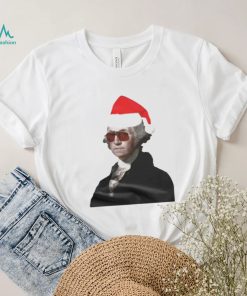 George Washington santa hat Christmas shirt