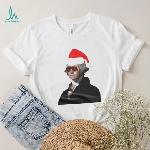 George Washington santa hat Christmas shirt