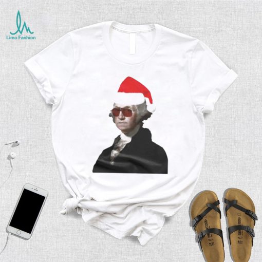 George Washington santa hat Christmas shirt