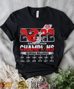Georgia Bulldogs Football SEC 2022 East Division Champions matchup T Shirt