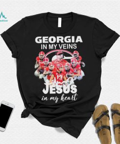 Georgia Football 2022 In My Veins Jesus In My Hearts Signatures Shirt