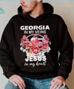 Georgia Football 2022 In My Veins Jesus In My Hearts Signatures Shirt