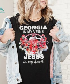 Georgia Football 2022 In My Veins Jesus In My Hearts Signatures Shirt