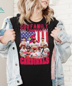 God Family Country St Louis Cardinals Baseball American Flag Signatures Shirt