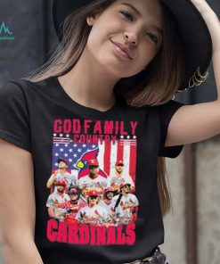 God Family Country St Louis Cardinals Baseball American Flag Signatures Shirt