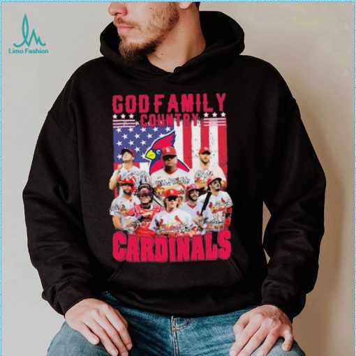 God Family Country St Louis Cardinals Baseball American Flag Signatures Shirt