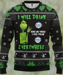 Grinch Drunk Beer Ugly Christmas Sweater Amazing Gift