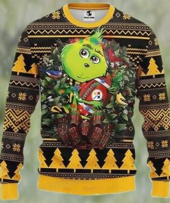 Grinch Hug Pittsburgh Steelers Ugly Christmas Sweater Gift For Family