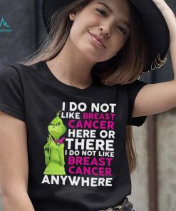 Grinch I Do Not Like Breast Cancer Here Or There I Do Not Like Breast Cancer Anywhere Shirt