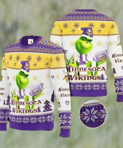 Grinch Knit Minnesota Vikings Ugly Sweater Christmas Gift