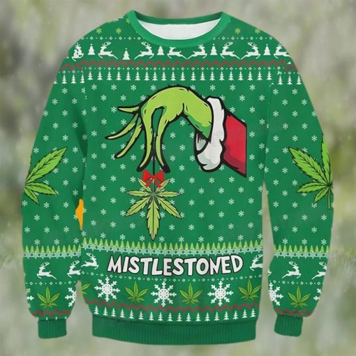 Grinch Mistlestoned Ugly Christmas Sweater Funny Gift