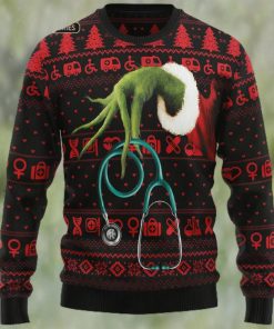 Grinch Nurse Ugly Christmas Sweater, Xmas Sweatshirt