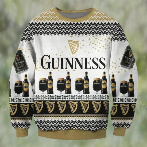 Guinness Black Beer Ugly Christmas Sweater, Faux Wool Sweater, Gifts For Beer Lovers, International Beer Day, Best Christmas Gifts For 2022 – Prinvity