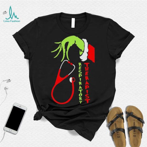 Hand Grinch Hand Respiratory Therapist Shirt